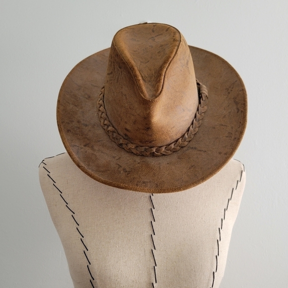 Hershel Hat Co Brown Leather Hat - Picture 5 of 9